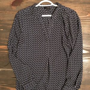 Limited blue and white long sleeve blouse size M